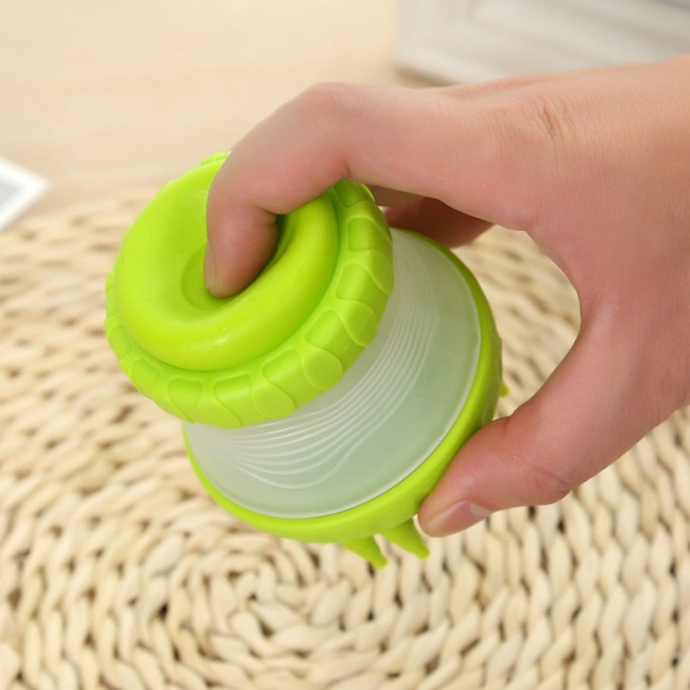 Soft silicone pet shampoo brush bristles