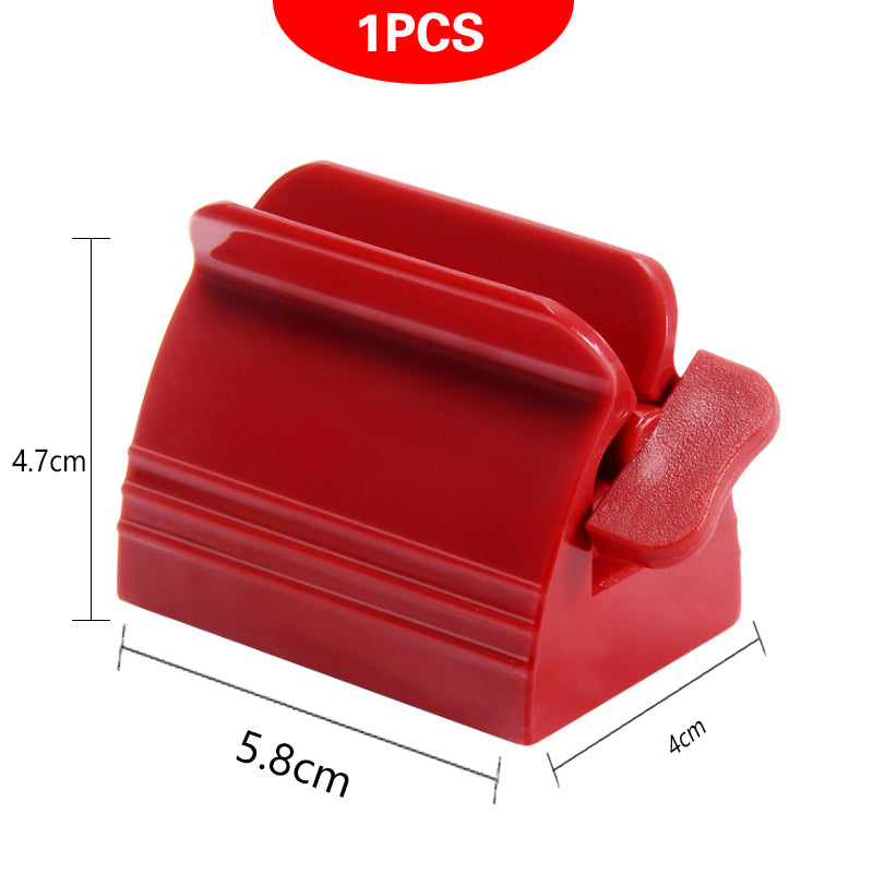 Red toothpaste tube squeezer